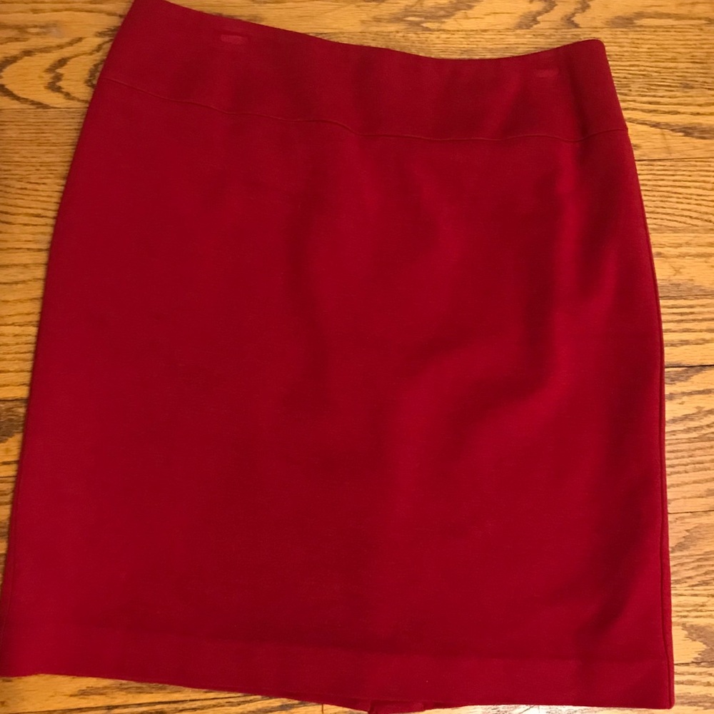 Talbots Petites Red Red Pencil Skirt